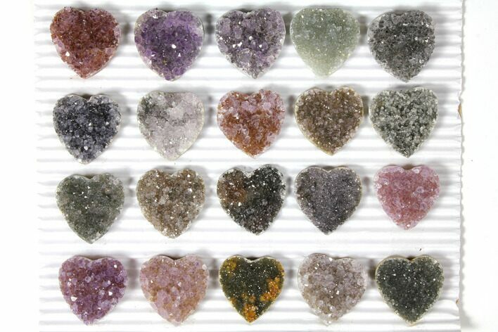 Lot: Druzy Amethyst/Quartz Heart Clusters ( Pieces) #127590
